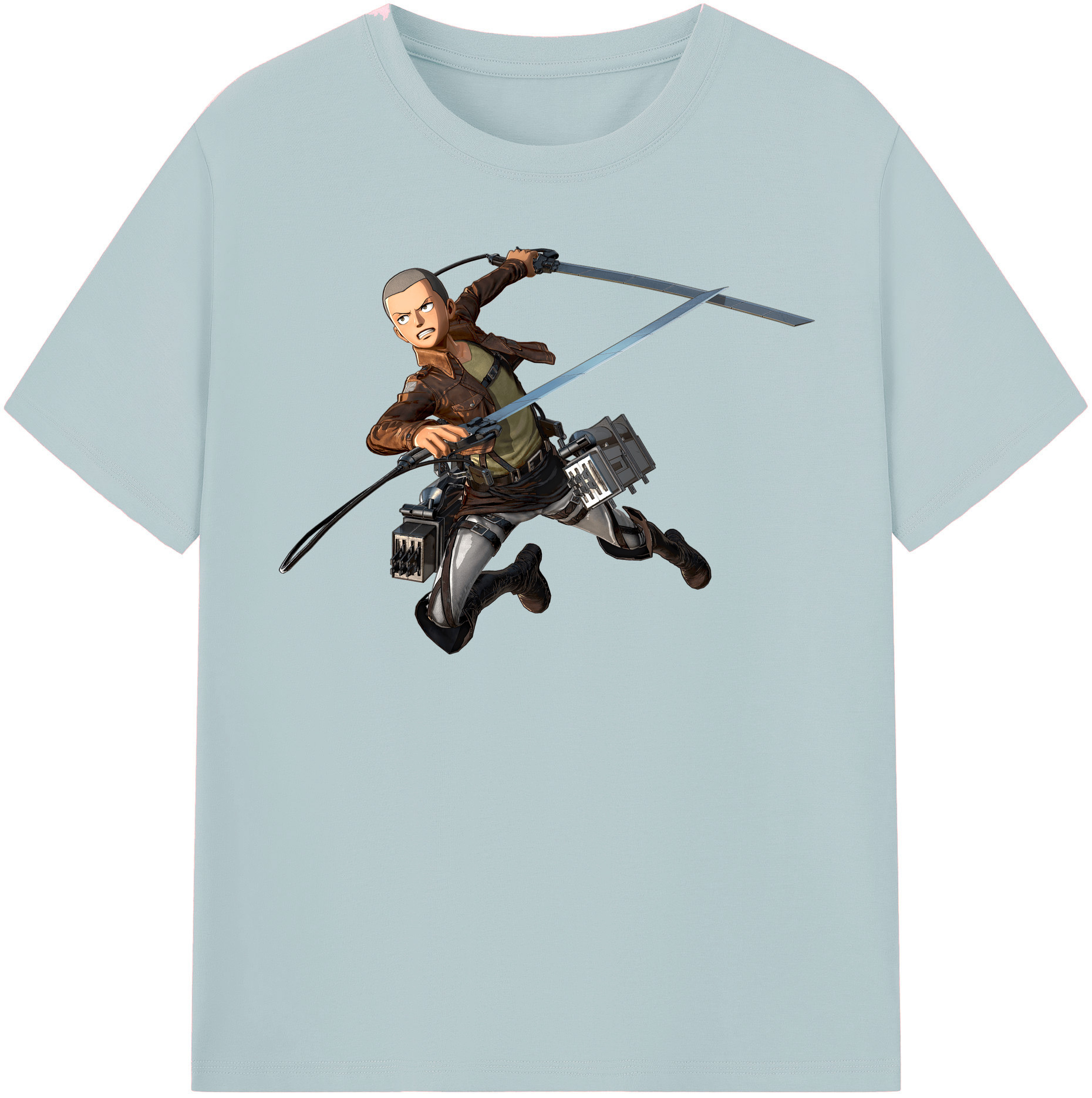 （画像用） 進撃の巨人 コニー·スプリンガー Attack on Titan Connie Springer 綿100％半袖Tシャツ（フロントプリント）